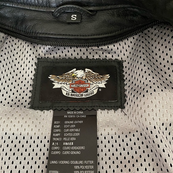 SMALL Harley Davidson Women's Leather Jacket - Picture 8 of 8